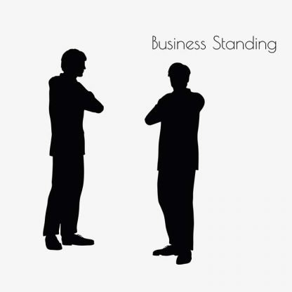 Illustration Of A Business Man Standing Pose In Silhouette Isolated On White : Stock Vector (Royalty Free) 017173