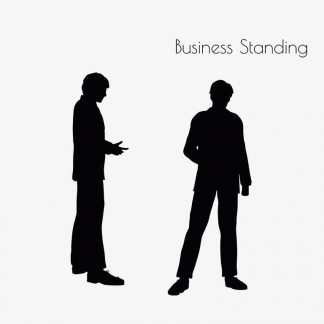 Illustration Of A Business Man Standing Pose In Silhouette Isolated On White : Stock Vector (Royalty Free) 017176