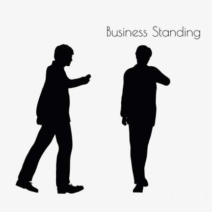 Illustration Of A Business Man Standing Pose In Silhouette Isolated On White : Stock Vector (Royalty Free) 017179