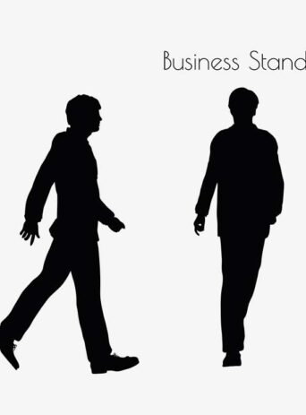 Illustration Of A Business Man Standing Pose In Silhouette Isolated On White : Stock Vector (Royalty Free) 017180