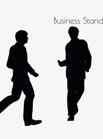 Illustration Of A Business Man Standing Pose In Silhouette Isolated On White : Stock Vector (Royalty Free) 017181