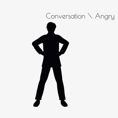 Illustration Of A Business Man Angry Conversation Pose In Silhouette Isolated On White : Stock Vector (Royalty Free) 017184