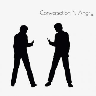 Illustration Of A Business Man Angry Conversation Pose In Silhouette Isolated On White : Stock Vector (Royalty Free) 017185