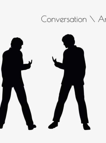 Illustration Of A Business Man Angry Conversation Pose In Silhouette Isolated On White : Stock Vector (Royalty Free) 017185