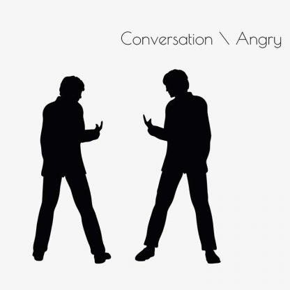 Illustration Of A Business Man Angry Conversation Pose In Silhouette Isolated On White : Stock Vector (Royalty Free) 017185