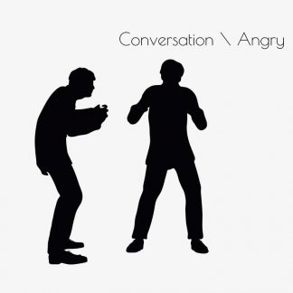 Illustration Of A Business Man Angry Conversation Pose In Silhouette Isolated On White : Stock Vector (Royalty Free) 017187