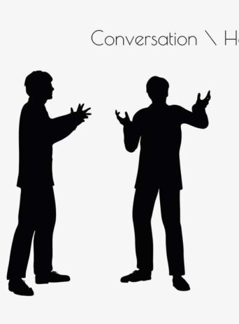 Illustration Of A Business Man Angry Conversation Pose In Silhouette Isolated On White : Stock Vector (Royalty Free) 017189