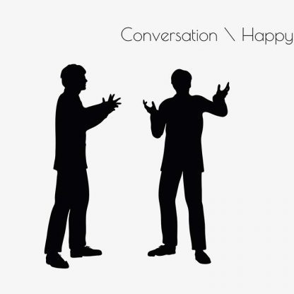 Illustration Of A Business Man Angry Conversation Pose In Silhouette Isolated On White : Stock Vector (Royalty Free) 017189