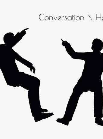 Illustration Of A Business Man Angry Conversation Pose In Silhouette Isolated On White : Stock Vector (Royalty Free) 017190