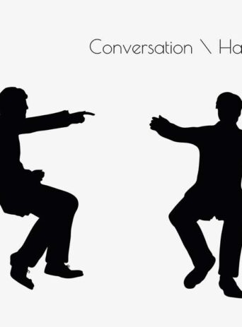 Illustration Of A Business Man Angry Conversation Pose In Silhouette Isolated On White : Stock Vector (Royalty Free) 017191