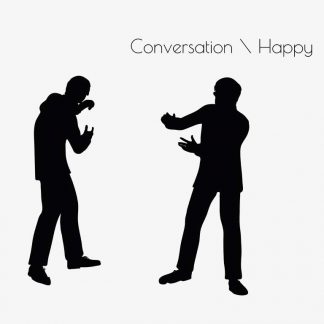 Illustration Of A Business Man Angry Conversation Pose In Silhouette Isolated On White : Stock Vector (Royalty Free) 017192