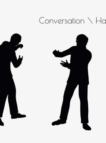 Illustration Of A Business Man Angry Conversation Pose In Silhouette Isolated On White : Stock Vector (Royalty Free) 017192