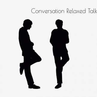 Illustration Of A Businessman Conversation Relaxed Talk Pose In Silhouette Isolated On White : Stock Vector (Royalty Free) 017199