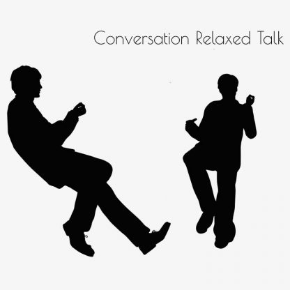 Illustration Of A Businessman Conversation Relaxed Talk Pose In Silhouette Isolated On White : Stock Vector (Royalty Free) 017201