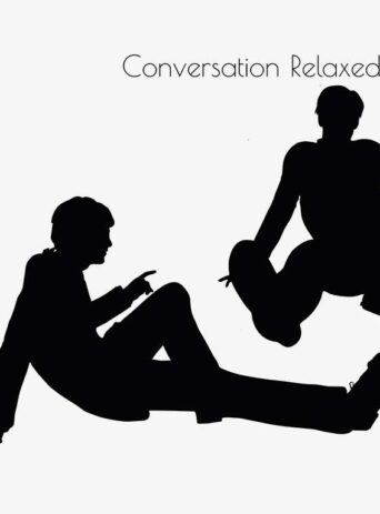 Illustration Of A Businessman Conversation Relaxed Talk Pose In Silhouette Isolated On White : Stock Vector (Royalty Free) 017203