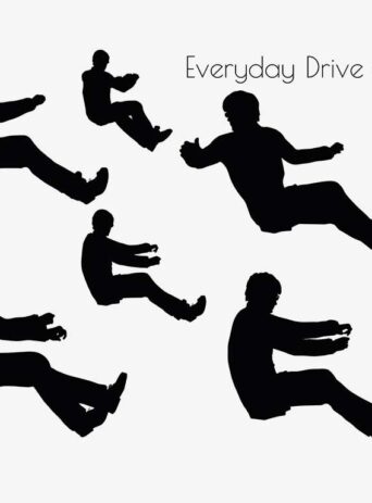 Illustration Of A Man Driving Car Pose In Silhouette Isolated On White : Stock Vector (Royalty Free) 017212