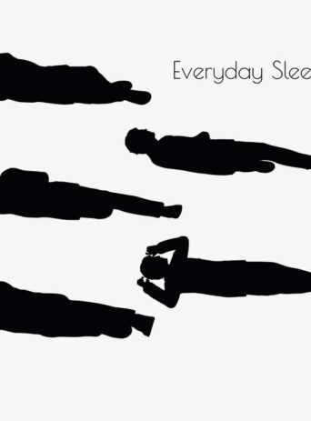 Illustration Of A Man Everyday Sleeping Pose In Silhouette Isolated On White : Stock Vector (Royalty Free) 017214