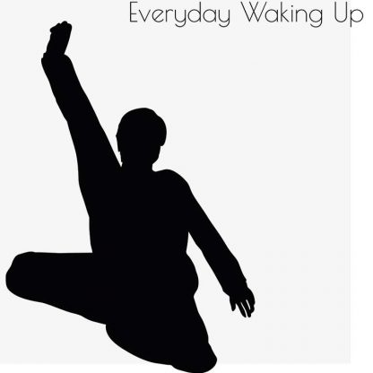 Illustration Of A Man Everyday Waking Up Pose In Silhouette Isolated On White : Stock Vector (Royalty Free) 017217