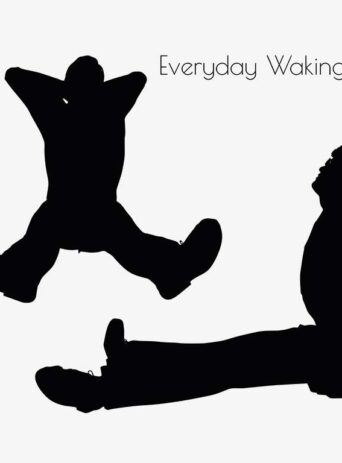 Illustration Of A Man Everyday Waking Up Pose In Silhouette Isolated On White : Stock Vector (Royalty Free) 017220