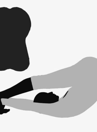 Illustration Of Woman's Yoga Pose In Silhouette Isolated On White : Stock Vector (Royalty Free) 017503