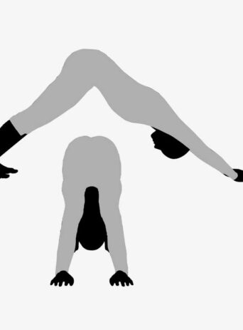 Illustration Of Woman's Yoga Pose In Silhouette Isolated On White : Stock Vector (Royalty Free) 017506