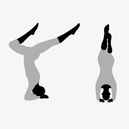 Illustration Of Woman's Yoga Pose In Silhouette Isolated On White : Stock Vector (Royalty Free) 017512