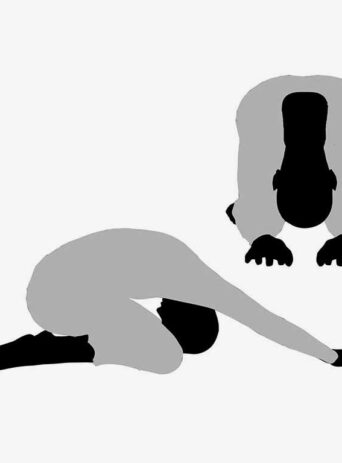 Illustration Of Woman's Yoga Pose In Silhouette Isolated On White : Stock Vector (Royalty Free) 017517