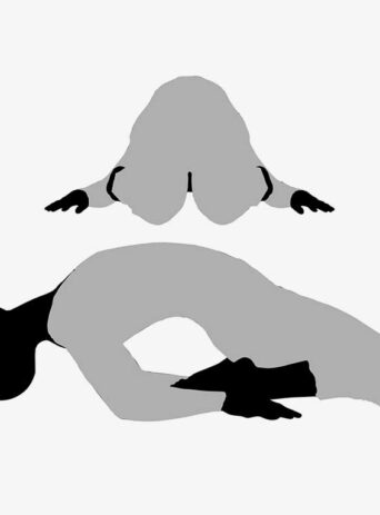 Illustration Of Woman's Yoga Pose In Silhouette Isolated On White : Stock Vector (Royalty Free) 017518
