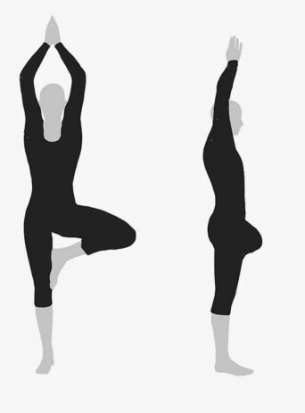 Illustration Of Woman's Yoga Pose In Silhouette Isolated On White : Stock Vector (Royalty Free) 017519