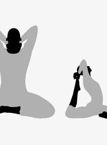 Illustration Of Woman's Yoga Pose In Silhouette Isolated On White : Stock Vector (Royalty Free) 017523