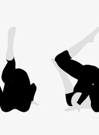 Illustration Of Woman's Yoga Pose In Silhouette Isolated On White : Stock Vector (Royalty Free) 017524