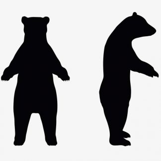 Illustration Of A Bear Pose In Silhouette Isolated On White : Stock Vector (Royalty Free) 017628