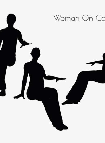 Illustration Of Woman On Couch Pose In Silhouette Isolated On White : Stock Vector (Royalty Free) 017221
