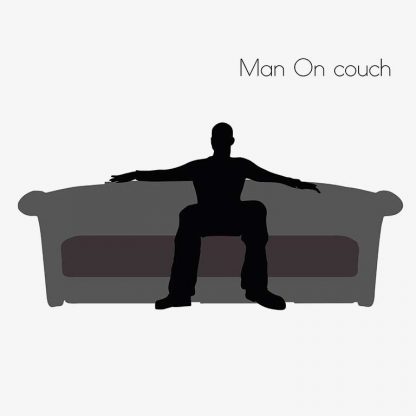 Illustration Of Man On Couch Pose In Silhouette Isolated On White : Stock Vector (Royalty Free) 017225