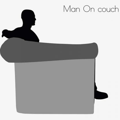 Illustration Of Man On Couch Pose In Silhouette Isolated On White : Stock Vector (Royalty Free) 017226