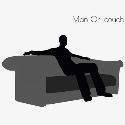 Illustration Of Man On Couch Pose In Silhouette Isolated On White : Stock Vector (Royalty Free) 017227