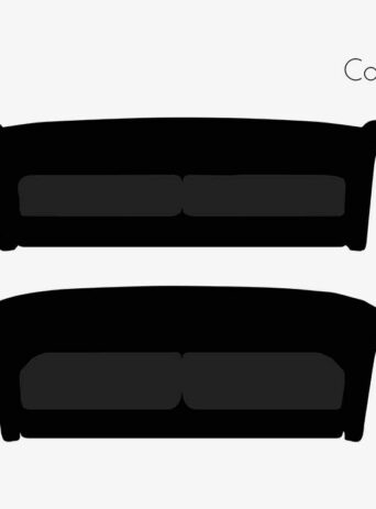 Illustration Of Couch In Silhouette Isolated On White : Stock Vector (Royalty Free) 017228