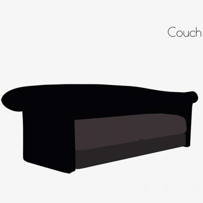 Illustration Of Couch In Silhouette Isolated On White : Stock Vector (Royalty Free) 017229