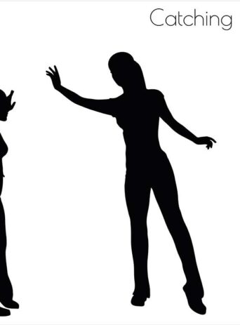 Illustration Of Woman Catching A Cab Pose In Silhouette Isolated On White : Stock Vector (Royalty Free) 017236
