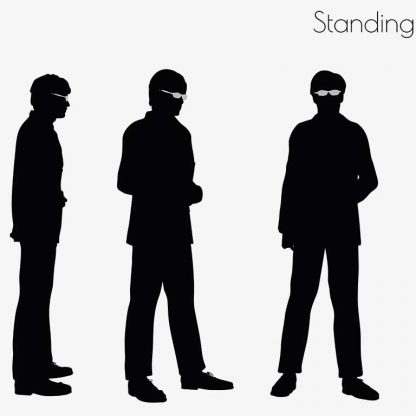 Illustration Of Man Standing Pose In Silhouette Isolated On White : Stock Vector (Royalty Free) 017250