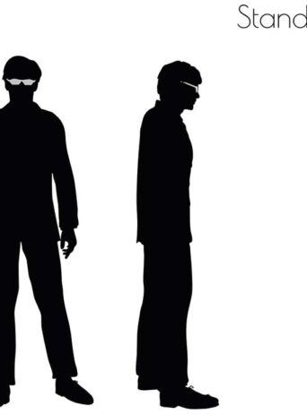 Illustration Of Man Standing Pose In Silhouette Isolated On White : Stock Vector (Royalty Free) 017251