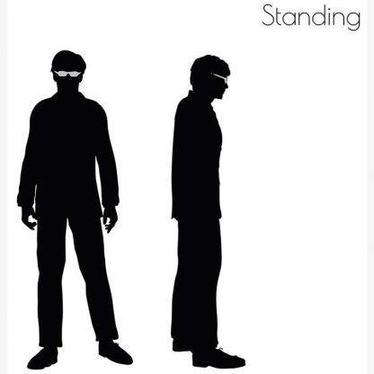 Illustration Of Man Standing Pose In Silhouette Isolated On White : Stock Vector (Royalty Free) 017251