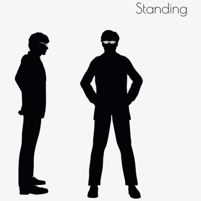 Illustration Of Man Standing Pose In Silhouette Isolated On White : Stock Vector (Royalty Free) 017253