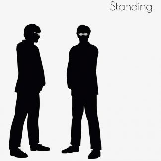 Illustration Of Man Standing Pose In Silhouette Isolated On White : Stock Vector (Royalty Free) 017254