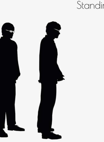 Illustration Of Man Standing Pose In Silhouette Isolated On White : Stock Vector (Royalty Free) 017255