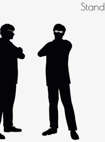 Illustration Of Man Standing Pose In Silhouette Isolated On White : Stock Vector (Royalty Free) 017256
