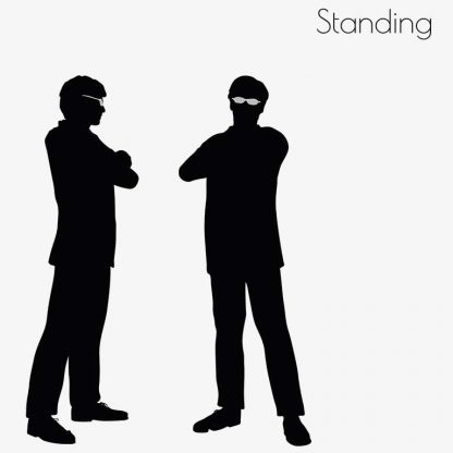 Illustration Of Man Standing Pose In Silhouette Isolated On White : Stock Vector (Royalty Free) 017256