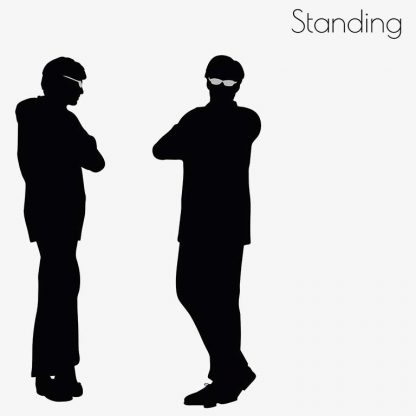 Illustration Of Man Standing Pose In Silhouette Isolated On White : Stock Vector (Royalty Free) 017257