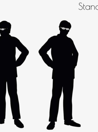 Illustration Of Man Standing Pose In Silhouette Isolated On White : Stock Vector (Royalty Free) 017258