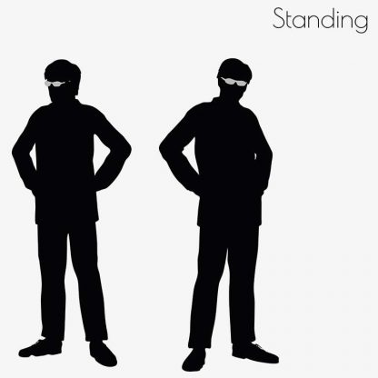 Illustration Of Man Standing Pose In Silhouette Isolated On White : Stock Vector (Royalty Free) 017258